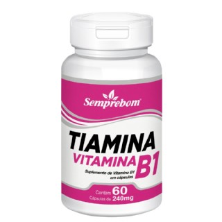 Tiamina  Vitamina B1  Semprebom  60 Cap. de 240 mg.